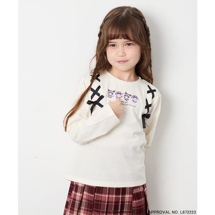[110-150]【サンリオ/数量限定】クロミレースアップTシャツ | a.v.v【KIDS】 | 詳細画像2 