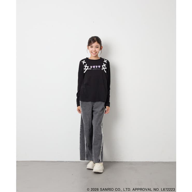 [110-150]【サンリオ/数量限定】クロミレースアップTシャツ | a.v.v【KIDS】 | 詳細画像20 