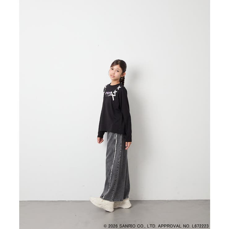 [110-150]【サンリオ/数量限定】クロミレースアップTシャツ | a.v.v【KIDS】 | 詳細画像21 