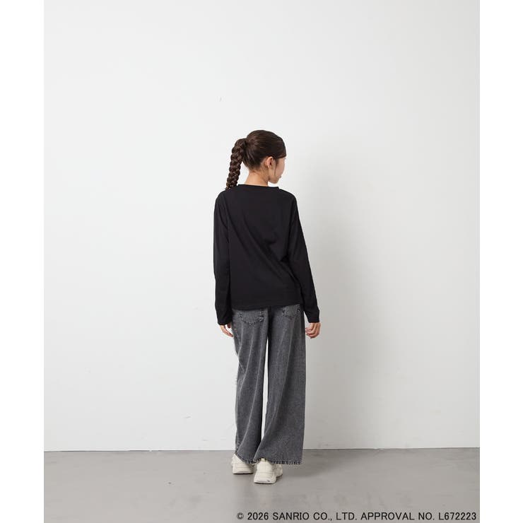 [110-150]【サンリオ/数量限定】クロミレースアップTシャツ | a.v.v【KIDS】 | 詳細画像22 