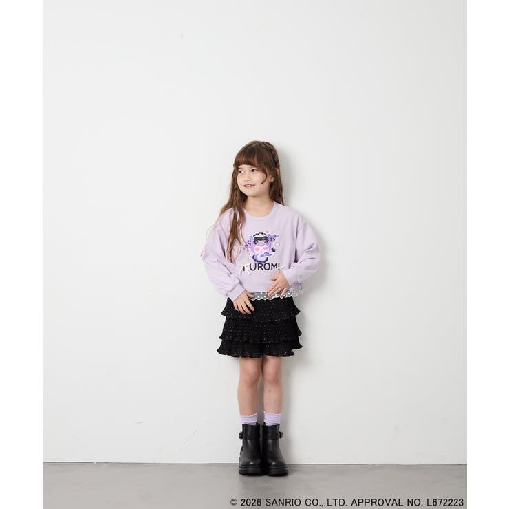 [100-140]クロミ裾レースクロップドTシャツ | a.v.v【KIDS】 | 詳細画像10 