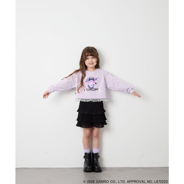 [100-140]クロミ裾レースクロップドTシャツ | a.v.v【KIDS】 | 詳細画像11 