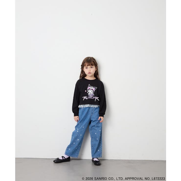 [100-140]クロミ裾レースクロップドTシャツ | a.v.v【KIDS】 | 詳細画像15 