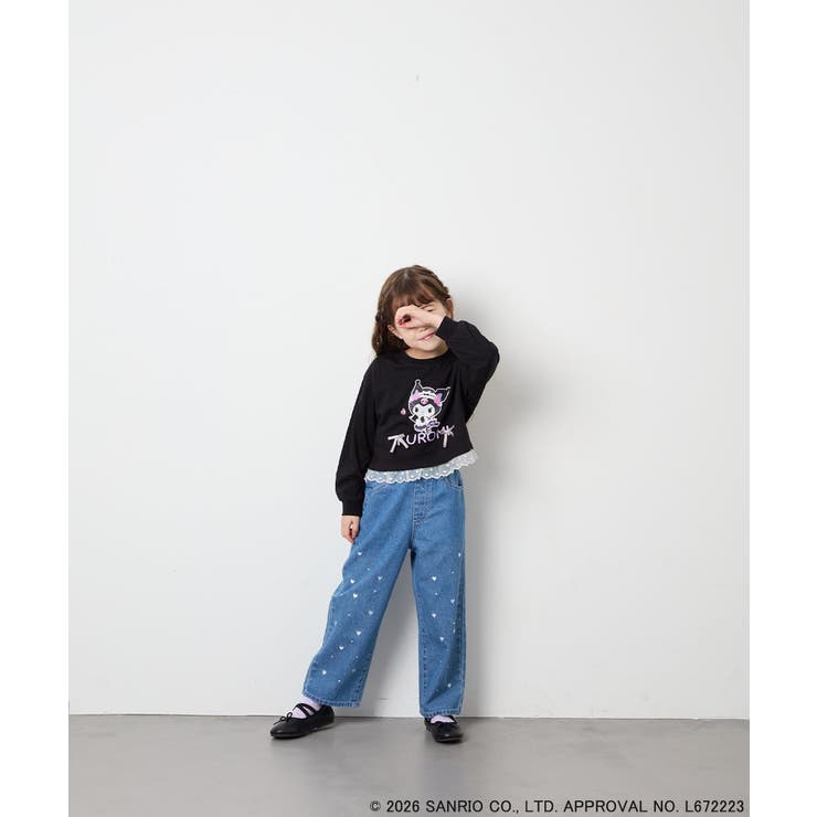 [100-140]クロミ裾レースクロップドTシャツ | a.v.v【KIDS】 | 詳細画像16 