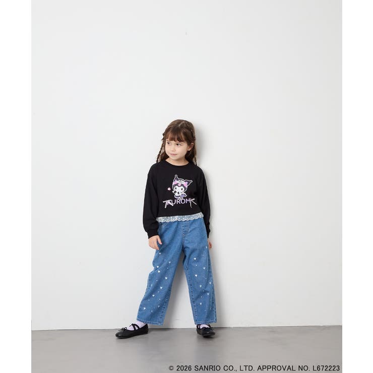 [100-140]クロミ裾レースクロップドTシャツ | a.v.v【KIDS】 | 詳細画像17 