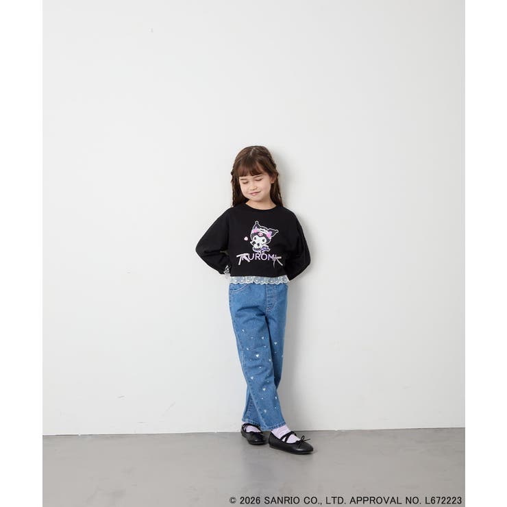 [100-140]クロミ裾レースクロップドTシャツ | a.v.v【KIDS】 | 詳細画像18 