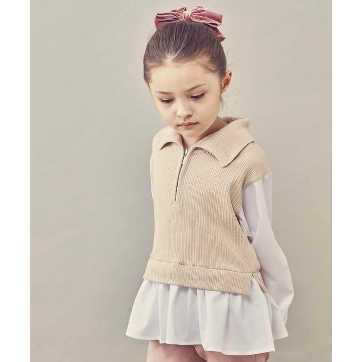 [140-150]ハーフジップ ドッキングトップス | a.v.v【KIDS】 | 詳細画像10 