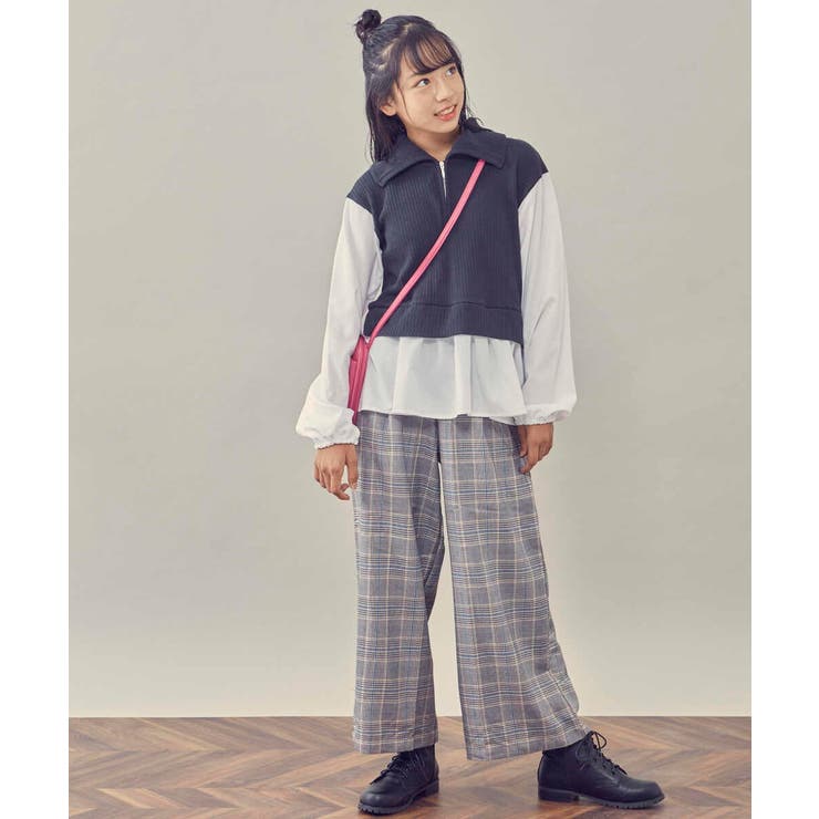 [140-150]ハーフジップ ドッキングトップス | a.v.v【KIDS】 | 詳細画像12 