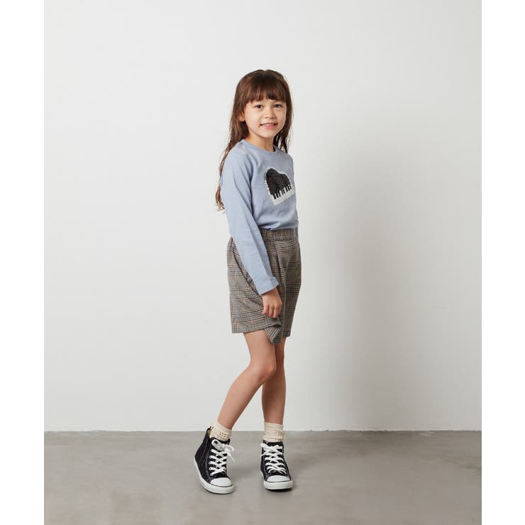 teddy スパンコール　ロンtee 100-130]アソートモチーフスパンコールロンT[品番：ITKW0013060