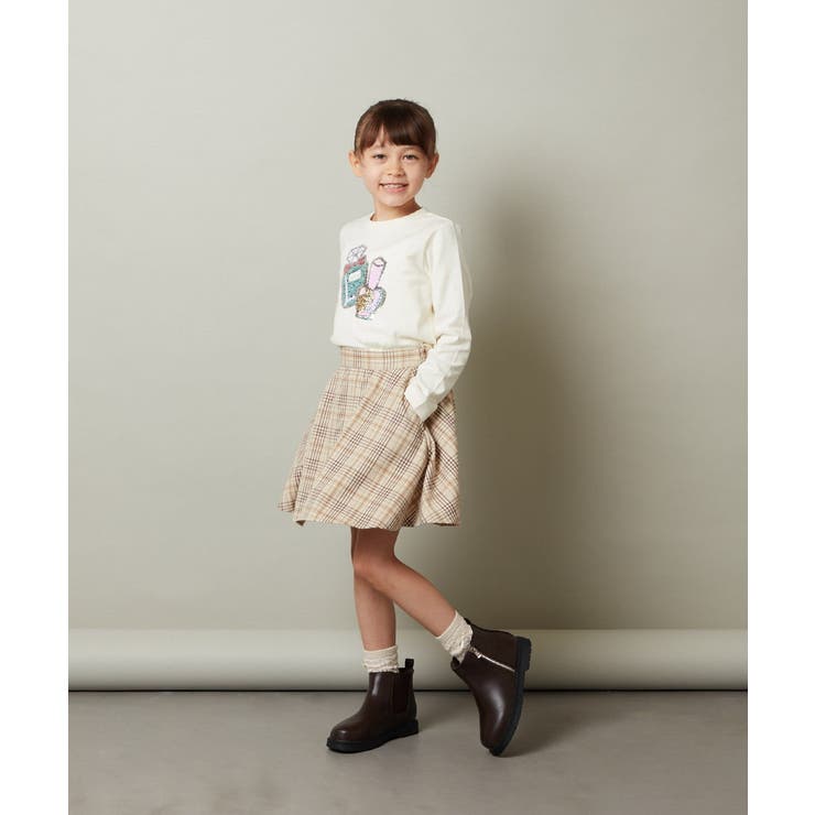 teddy スパンコール　ロンtee 100-130]アソートモチーフスパンコールロンT[品番：ITKW0013060