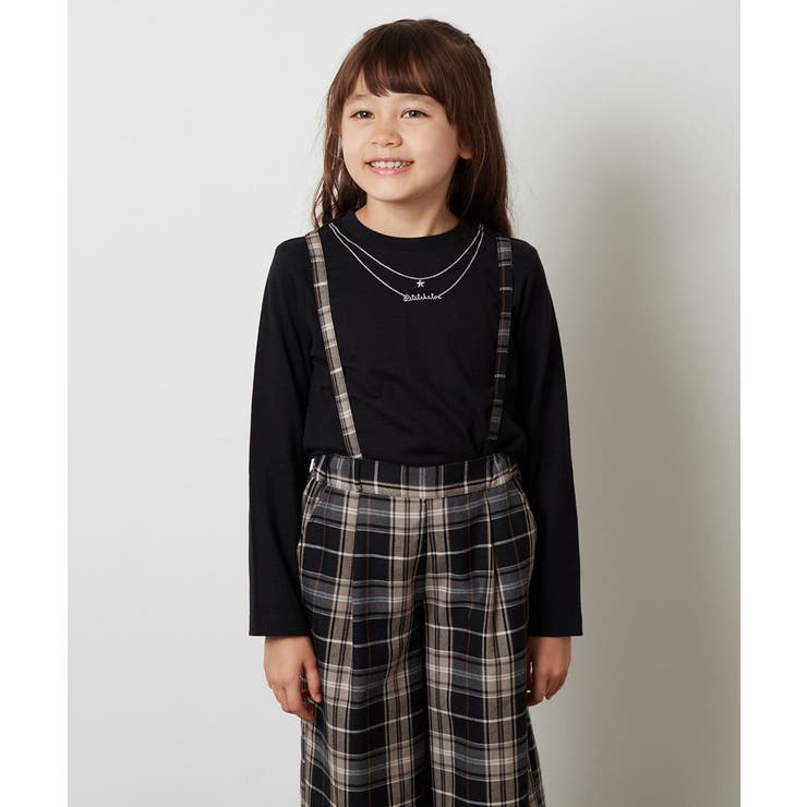 ブラック | [100-130]アソートロゴデザインロンＴ | a.v.v【KIDS】