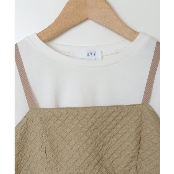 [100-130]【セットアップ対応】フクレキャミドッキングカットソー | a.v.v【KIDS】 | 詳細画像22 
