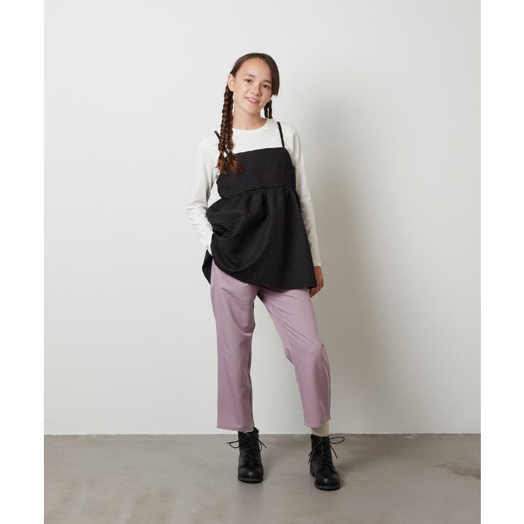 [100-130]【セットアップ対応】フクレキャミドッキングカットソー | a.v.v【KIDS】 | 詳細画像7 