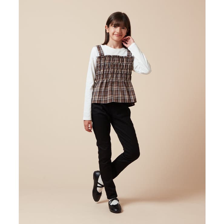 [100-130]シャーリングビスチェドッキングトップス | a.v.v【KIDS】 | 詳細画像12 