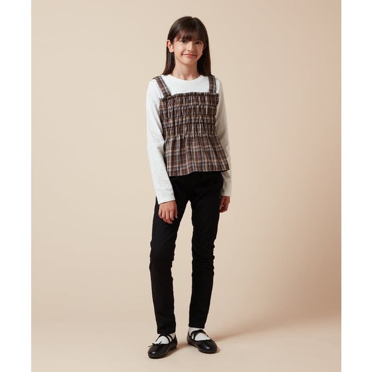 [100-160]シャーリングビスチェドッキングトップス | a.v.v【KIDS】 | 詳細画像18 