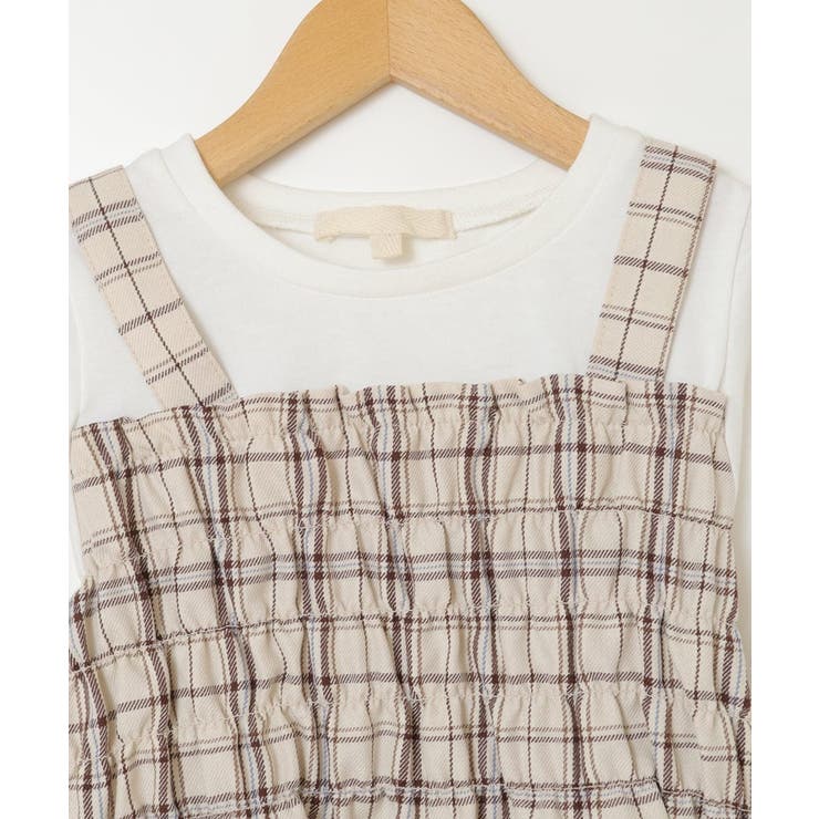 [100-160]シャーリングビスチェドッキングトップス | a.v.v【KIDS】 | 詳細画像4 