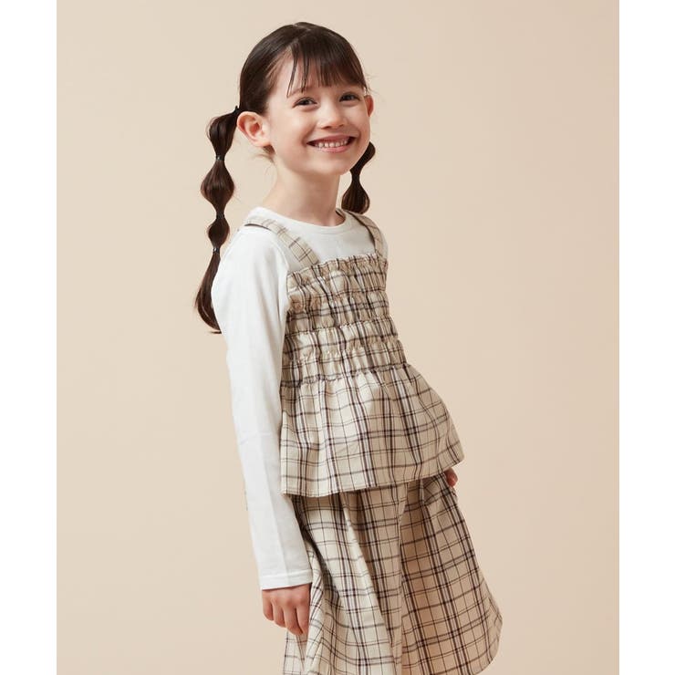 [100-160]シャーリングビスチェドッキングトップス | a.v.v【KIDS】 | 詳細画像8 