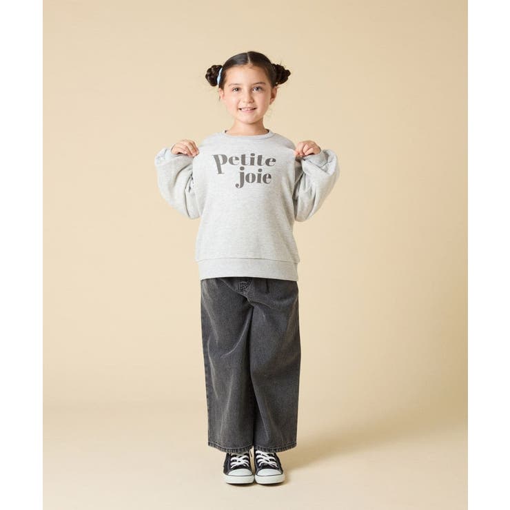 [130 160]【袖デザイン プリントロゴ＋パール調デザイン | a.v.v【KIDS】 | 詳細画像6 