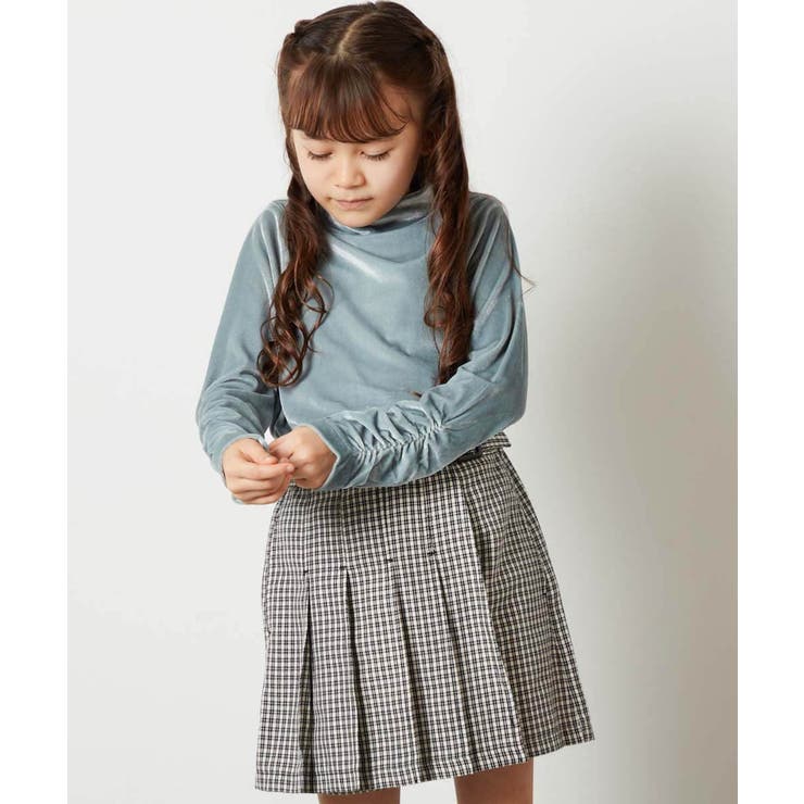 [100-130]ベロアハイネックトップス | a.v.v【KIDS】 | 詳細画像3 