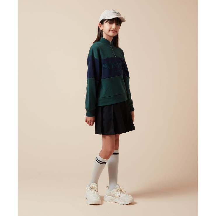 [130]ハーフジップ配色ロゴスウェット | a.v.v【KIDS】 | 詳細画像14 