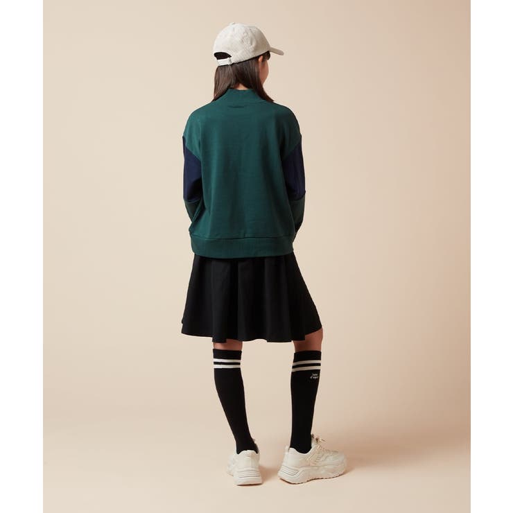 [130]ハーフジップ配色ロゴスウェット | a.v.v【KIDS】 | 詳細画像17 