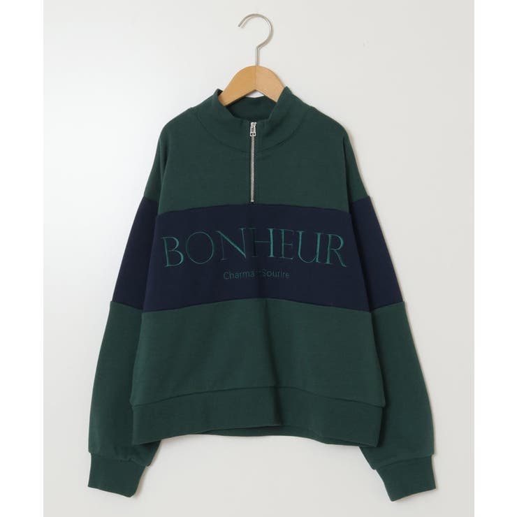 [130]ハーフジップ配色ロゴスウェット | a.v.v【KIDS】 | 詳細画像2 