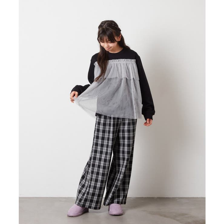 [120-130]チュールドッキングスウェット | a.v.v【KIDS】 | 詳細画像17 