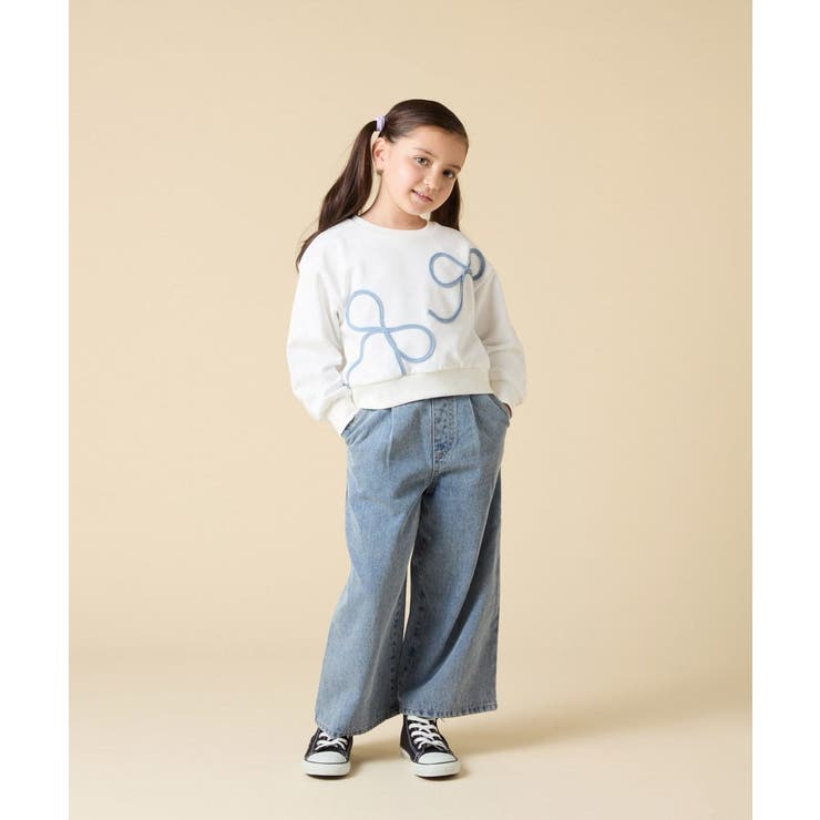 [120 160]【立体リボンがカワイイ 通学にもオススメ】リボンテープ裏毛トレ… | a.v.v【KIDS】 | 詳細画像13 