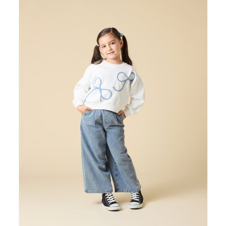 [120 160]【立体リボンがカワイイ 通学にもオススメ】リボンテープ裏毛トレ… | a.v.v【KIDS】 | 詳細画像16 