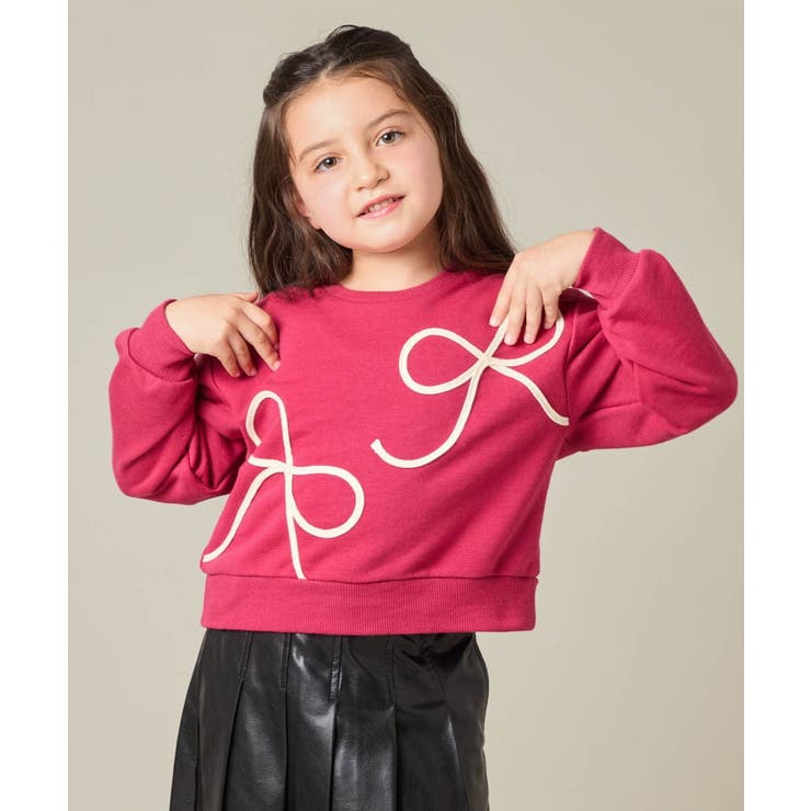 [120 160]【立体リボンがカワイイ 通学にもオススメ】リボンテープ裏毛トレ… | a.v.v【KIDS】 | 詳細画像25 