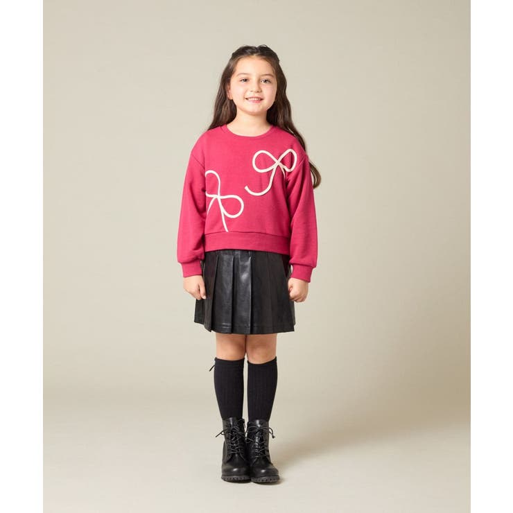 [120 160]【立体リボンがカワイイ 通学にもオススメ】リボンテープ裏毛トレ… | a.v.v【KIDS】 | 詳細画像27 