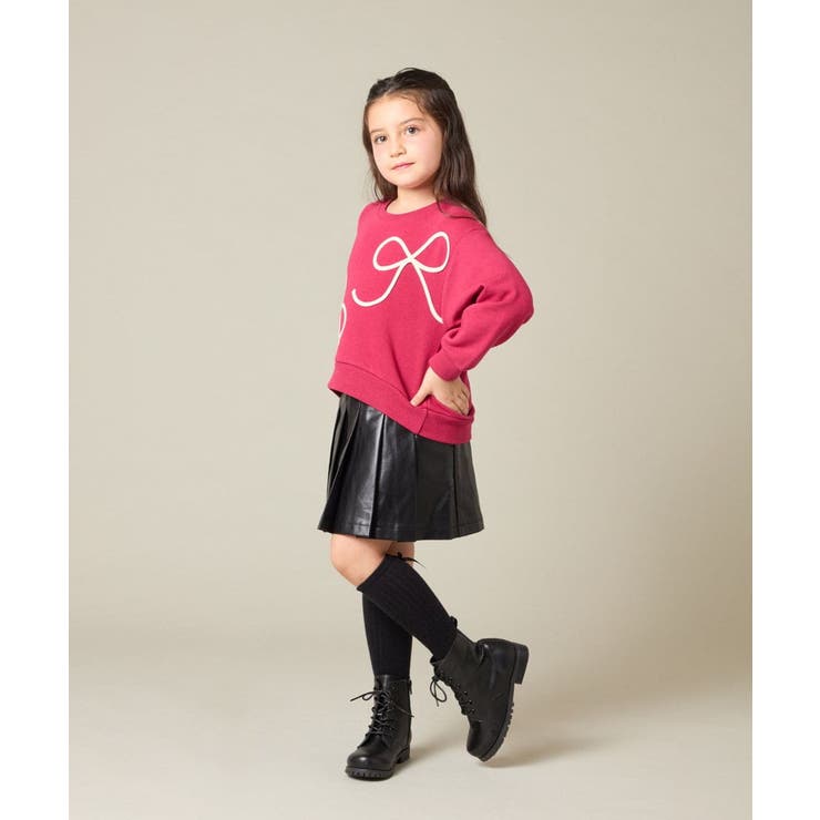 [120 160]【立体リボンがカワイイ 通学にもオススメ】リボンテープ裏毛トレ… | a.v.v【KIDS】 | 詳細画像29 