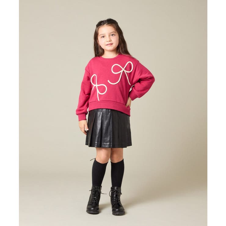 [120 160]【立体リボンがカワイイ 通学にもオススメ】リボンテープ裏毛トレ… | a.v.v【KIDS】 | 詳細画像31 