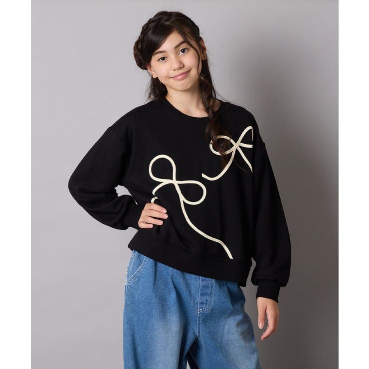 [120 160]【立体リボンがカワイイ 通学にもオススメ】リボンテープ裏毛トレ… | a.v.v【KIDS】 | 詳細画像37 