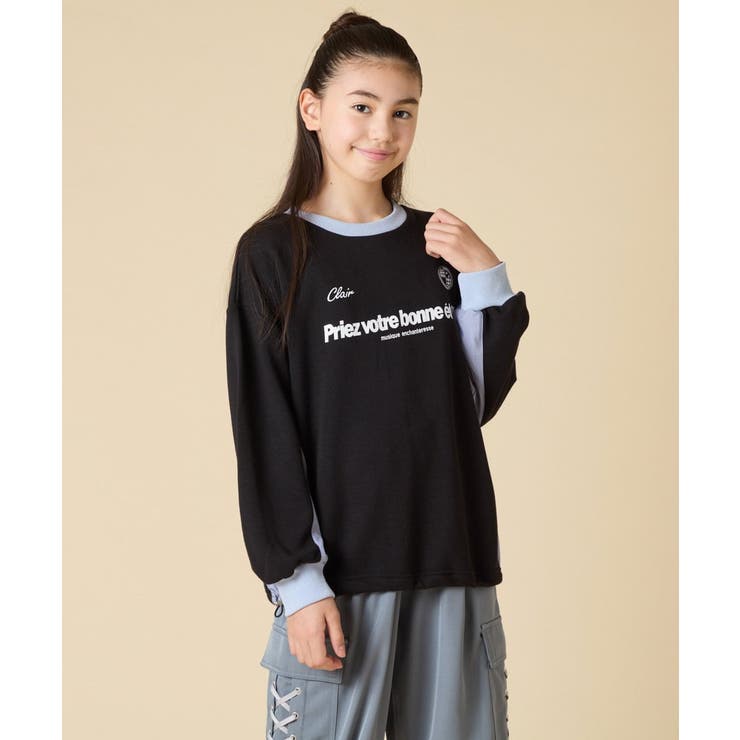 [130-160]【切り替えバイカラー/スポーティ】配色切り替えロゴトレーナー | a.v.v【KIDS】 | 詳細画像13 