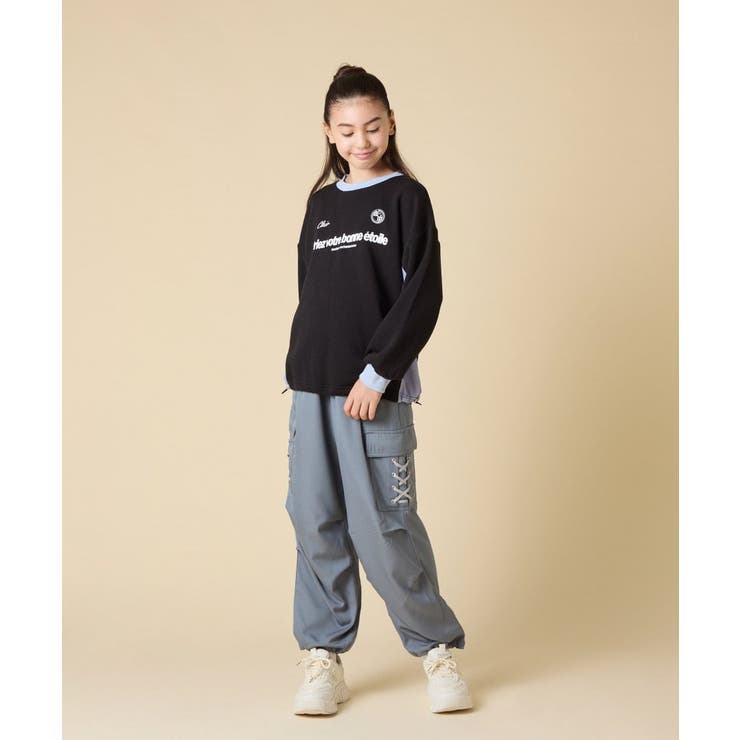 [130-160]【切り替えバイカラー/スポーティ】配色切り替えロゴトレーナー | a.v.v【KIDS】 | 詳細画像15 