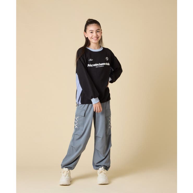 [130-160]【切り替えバイカラー/スポーティ】配色切り替えロゴトレーナー | a.v.v【KIDS】 | 詳細画像17 