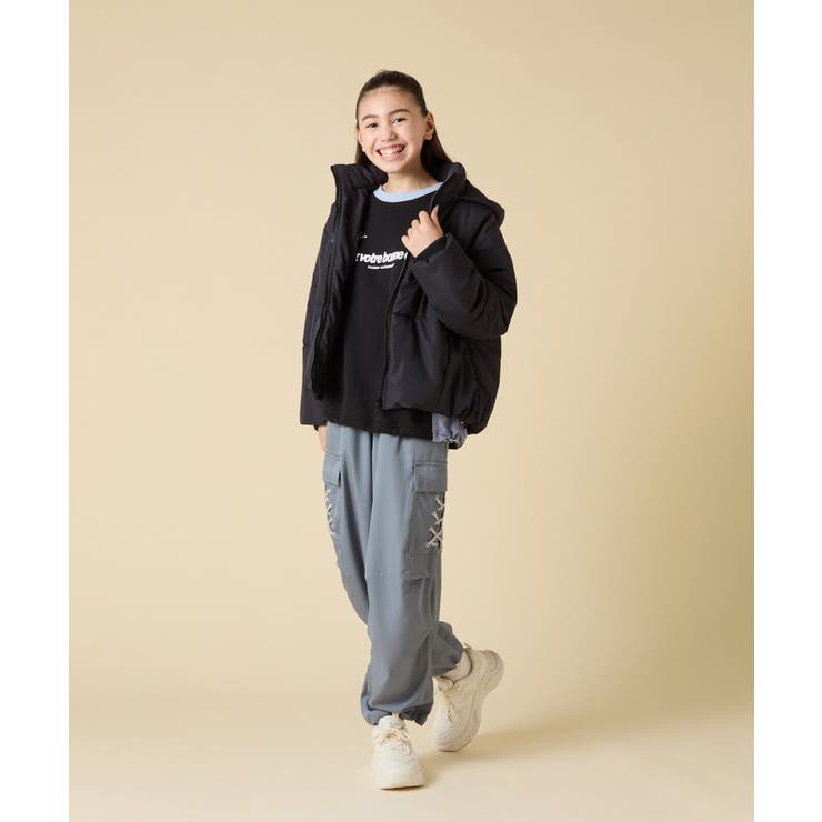 [130-160]【切り替えバイカラー/スポーティ】配色切り替えロゴトレーナー | a.v.v【KIDS】 | 詳細画像22 