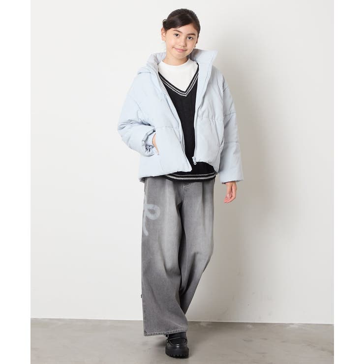 [120-160]配色ラインケーブルニットドッキングトレーナー | a.v.v【KIDS】 | 詳細画像21 