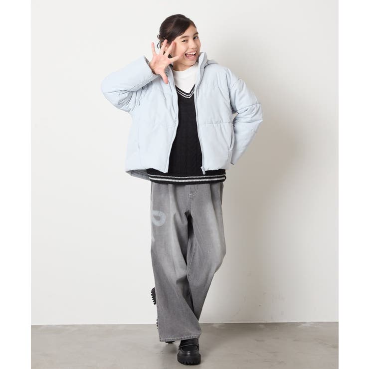 [120-160]配色ラインケーブルニットドッキングトレーナー | a.v.v【KIDS】 | 詳細画像22 