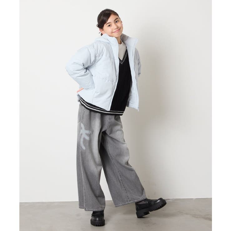 [120-160]配色ラインケーブルニットドッキングトレーナー | a.v.v【KIDS】 | 詳細画像23 