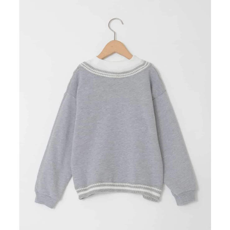 [120-160]配色ラインケーブルニットドッキングトレーナー | a.v.v【KIDS】 | 詳細画像24 