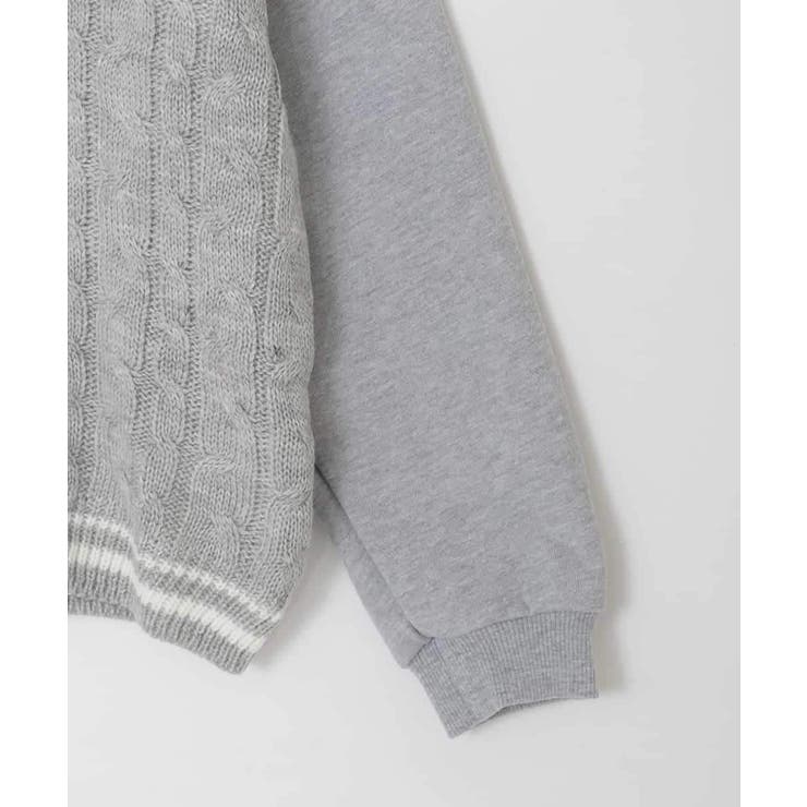 [120-160]配色ラインケーブルニットドッキングトレーナー | a.v.v【KIDS】 | 詳細画像26 