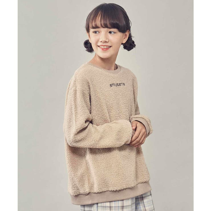 AVOCA キッズセーター140-150]モチーフボアトレーナー[品番 