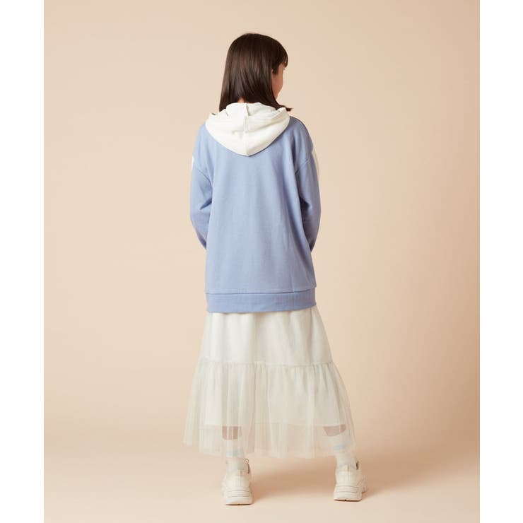 [130]オーバーシルエット配色ロゴスウェット | a.v.v【KIDS】 | 詳細画像11 