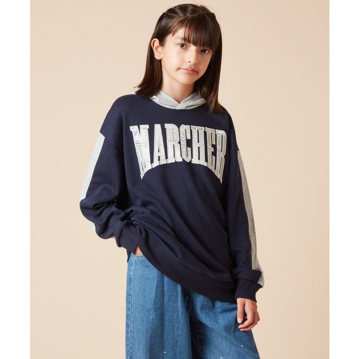 [130]オーバーシルエット配色ロゴスウェット | a.v.v【KIDS】 | 詳細画像13 