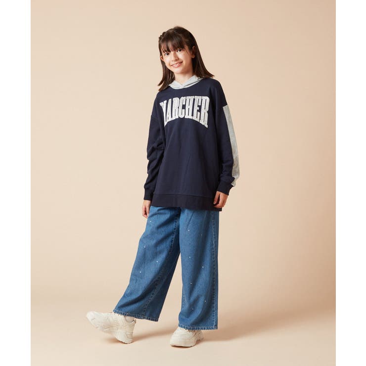 [130]オーバーシルエット配色ロゴスウェット | a.v.v【KIDS】 | 詳細画像20 