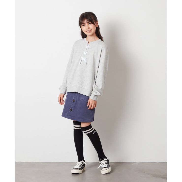 [100-130]フロントレースアップスウェット | a.v.v【KIDS】 | 詳細画像36 