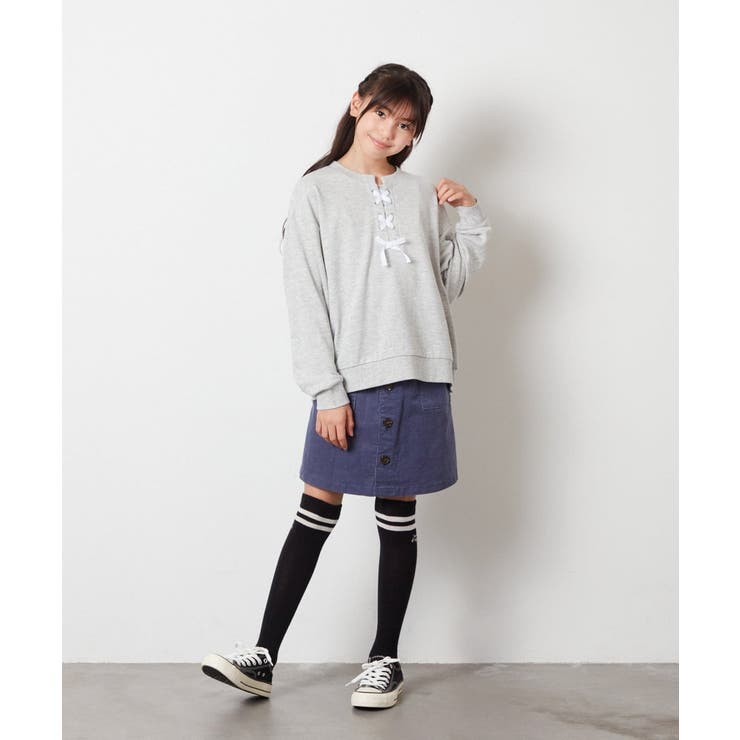 [100-130]フロントレースアップスウェット | a.v.v【KIDS】 | 詳細画像38 