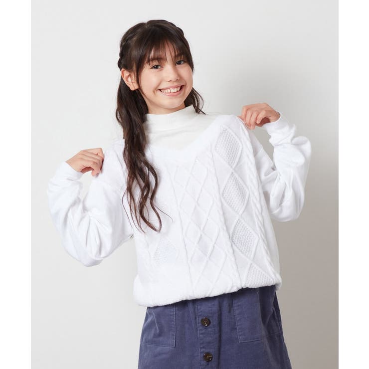 [100-130]ケーブルニットドッキングトレーナー | a.v.v【KIDS】 | 詳細画像11 